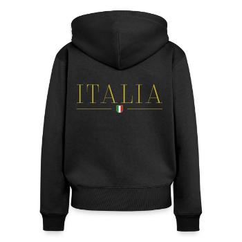 Ich liebe Italien Eleganz Stil Design T-Shirt - Frauen Premium Bio Zip Hoodie - Schwarz - Hinten - Julia (174cm)