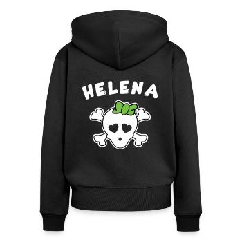 Design Pirate Helena pour filles et femmes - Sweat à capuche zippé Premium bio Femme - noir - Dos - Julia (174cm)