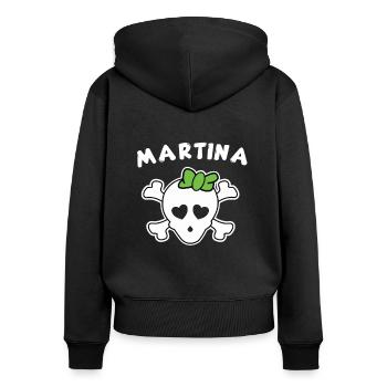 Pirate Martina Design for Girls and Women - Women's Premium Organic Zip Hoodie - black - Back - Julia (174cm)
