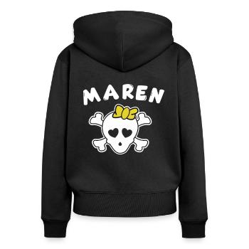 Pirate Maren Design for Girls and Women - Women's Premium Organic Zip Hoodie - black - Back - Julia (174cm)