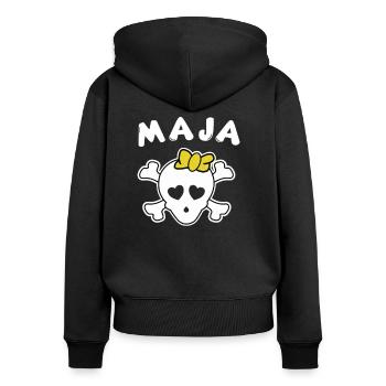Pirate Maja Design for Girls and Women - Women's Premium Organic Zip Hoodie - black - Back - Julia (174cm)