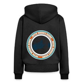 Kite Buggy Gang - Women's Premium Organic Zip Hoodie - black - Back - Julia (174cm)