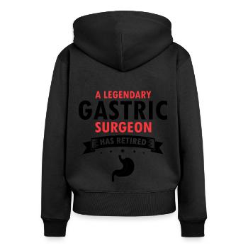 Gastric Bypass and Gastric Bypass Operation Design - Women's Premium Organic Zip Hoodie - black - Back - Julia (174cm)