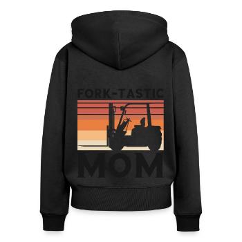 Warehouse drivers and warehouse workers for forklifts - Women's Premium Organic Zip Hoodie - black - Back - Julia (174cm)