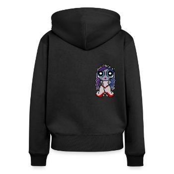Die Braut - Frauen Premium Bio Zip Hoodie - Schwarz - Hinten - Julia (174cm)
