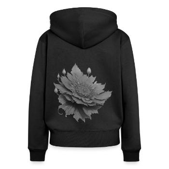 Electron Botanica - Women's Premium Organic Zip Hoodie - black - Back - Julia (174cm)