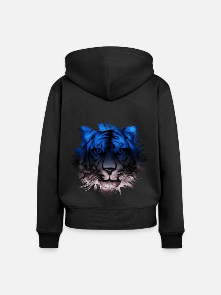 Estland - Frauen Premium Bio Zip Hoodie - Schwarz