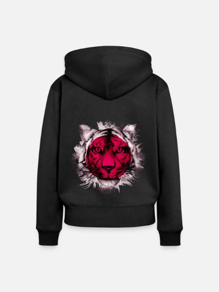 Japan - Frauen Premium Bio Zip Hoodie - Schwarz
