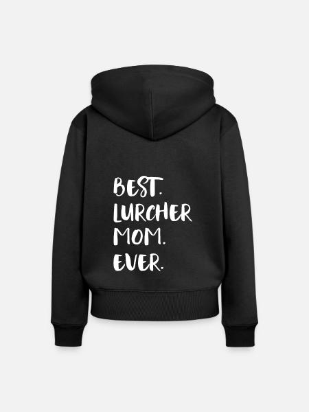 Lurcher - Frauen Premium Bio Zip Hoodie - Schwarz