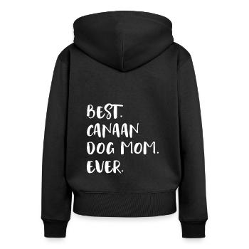 Canaan Chien Kanaan-Hund - Sweat à capuche zippé Premium bio Femme - noir - Dos - Julia (174cm)
