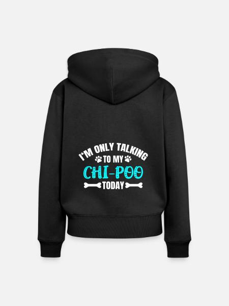 Chi-Poo - Frauen Premium Bio Zip Hoodie - Schwarz