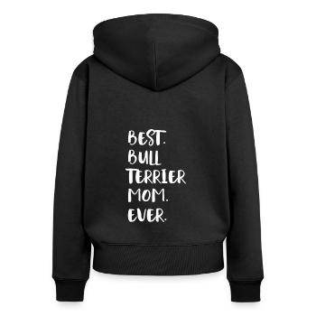 Bullterrier Bull Terrier - Women's Premium Organic Zip Hoodie - black - Back - Julia (174cm)