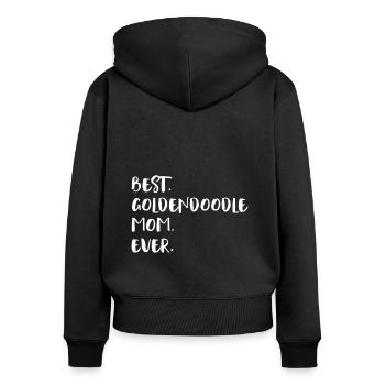 Goldendoodle - Women's Premium Organic Zip Hoodie - black - Back - Julia (174cm)
