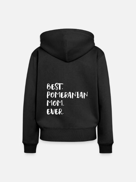 Zwergspitz Pommersche Pomeranian - Frauen Premium Bio Zip Hoodie - Schwarz