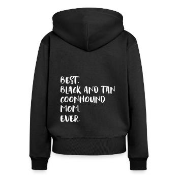 Black and Tan Coonhound - Women's Premium Organic Zip Hoodie - black - Back - Julia (174cm)