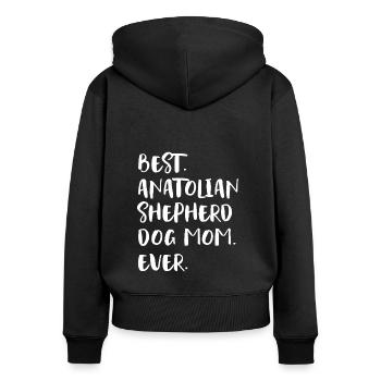 Anatolian Shepherd Dog Anatolischer Hirtenhund - Frauen Premium Bio Zip Hoodie - Schwarz - Hinten - Julia (174cm)