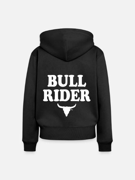 Bull rider - Frauen Premium Bio Zip Hoodie - Schwarz