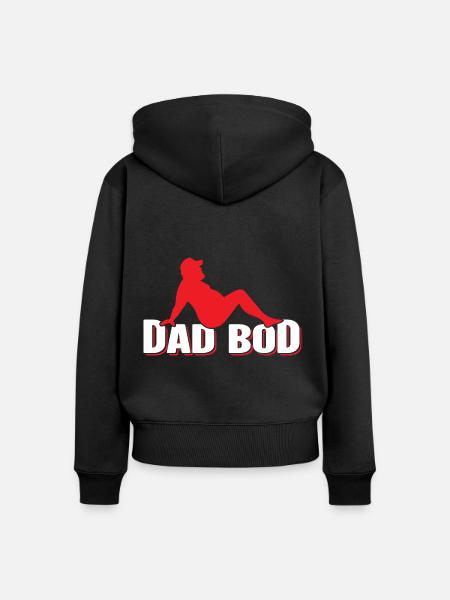 Dad Bod - Frauen Premium Bio Zip Hoodie - Schwarz