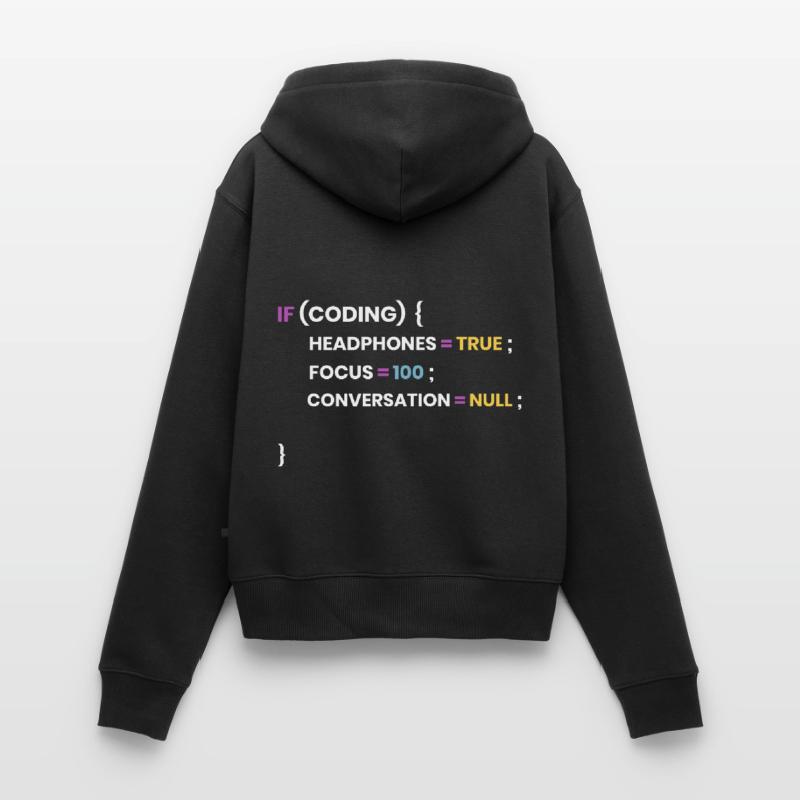 Coding and Developer Shirts for Nerds and Geeks Women's Premium Organic Zip Hoodie