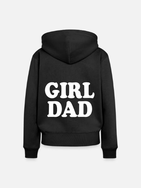 Girl dad - Frauen Premium Bio Zip Hoodie - Schwarz
