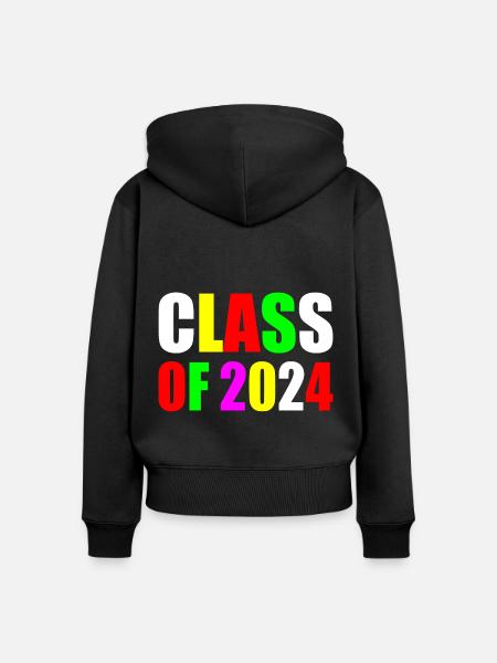 Class of 2024 - Frauen Premium Bio Zip Hoodie - Schwarz