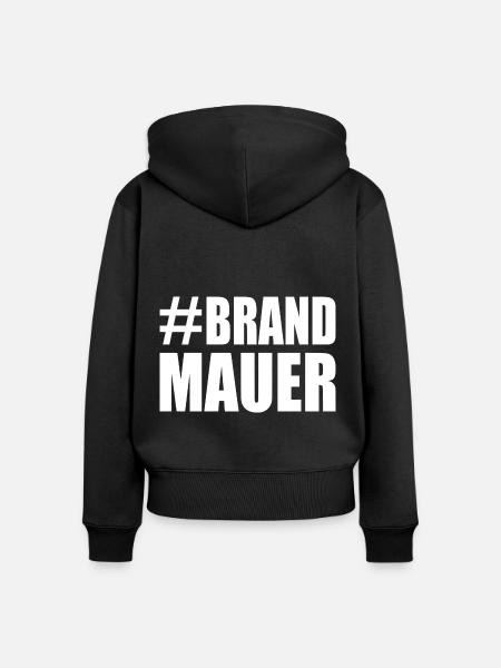 brandmauer - Frauen Premium Bio Zip Hoodie - Schwarz