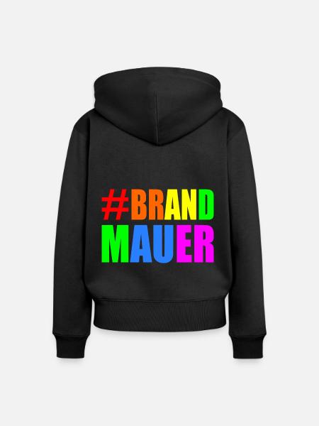 brandmauer - Frauen Premium Bio Zip Hoodie - Schwarz