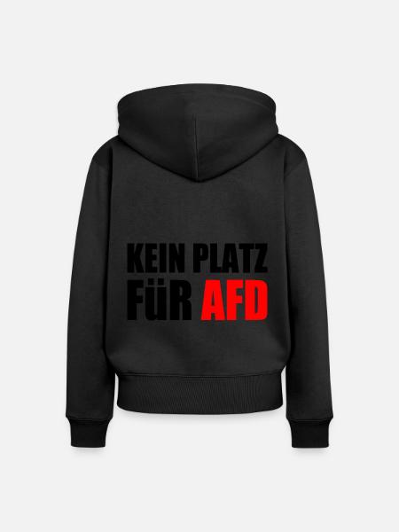 kein platz für afd - Frauen Premium Bio Zip Hoodie - Schwarz