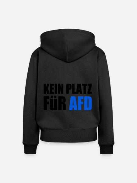 kein platz für afd - Frauen Premium Bio Zip Hoodie - Schwarz