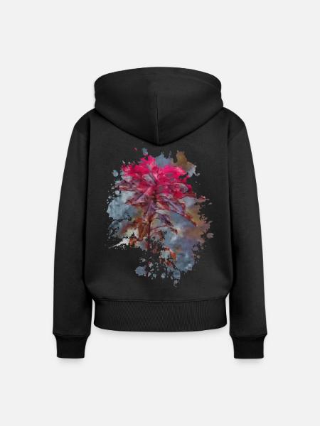 Herbst - Frauen Premium Bio Zip Hoodie - Schwarz