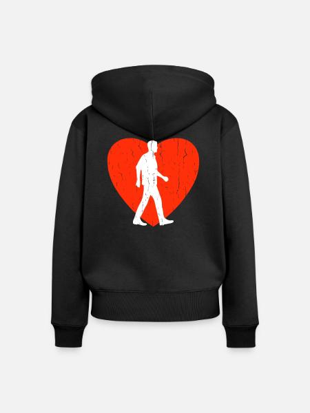 Walking - Frauen Premium Bio Zip Hoodie - Schwarz