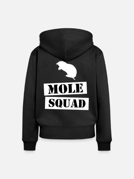 join the mole squad - Frauen Premium Bio Zip Hoodie - Schwarz