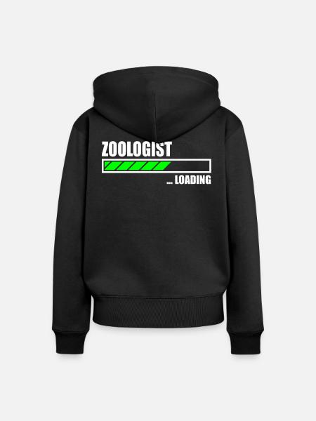 Zoologist Loading Bar - Frauen Premium Bio Zip Hoodie - Schwarz