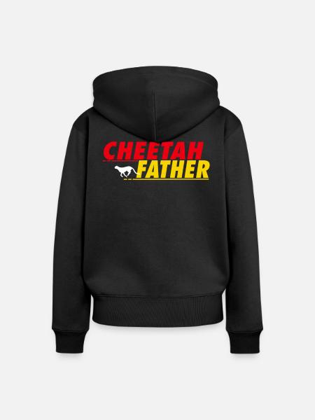 Cheetah Father - Frauen Premium Bio Zip Hoodie - Schwarz