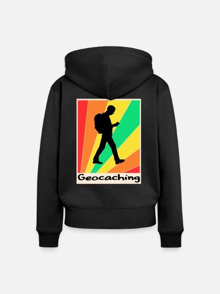 Geocaching poster Geocaching - Frauen Premium Bio Zip Hoodie - Schwarz