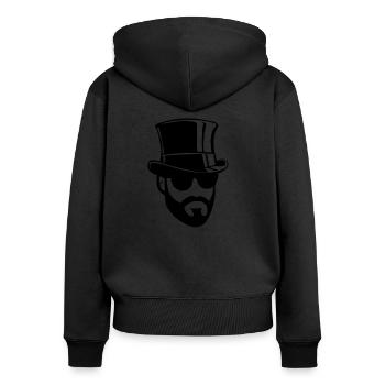 Junggesellenabschied - Frauen Premium Bio Zip Hoodie - Schwarz - Hinten - Julia (174cm)