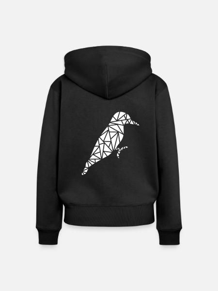 Specht - Frauen Premium Bio Zip Hoodie - Schwarz
