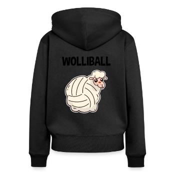 Volleyball - Sweat à capuche zippé Premium bio Femme - noir - Dos - Julia (174cm)