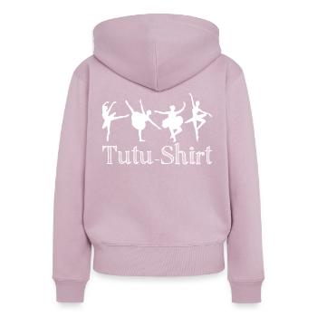 Ballet Dancer Ballerina with Tutu - Frauen Premium Bio Zip Hoodie - Altrosa - Hinten - Julia (174cm)