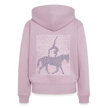 Voltigieren Pferdesport Geschenk - Frauen Premium Bio Zip Hoodie - Altrosa - Hinten - Julia (174cm)