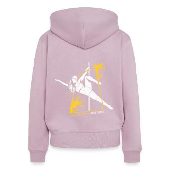 Pole Dancer - Frauen Premium Bio Zip Hoodie - Altrosa - Hinten - Julia (174cm)