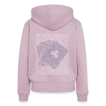 Doppelkopf Geschenk - Frauen Premium Bio Zip Hoodie - Altrosa - Hinten - Julia (174cm)