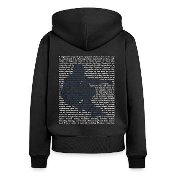 Longboard - Sweat à capuche zippé Premium bio Femme - noir - Dos - Julia (174cm)