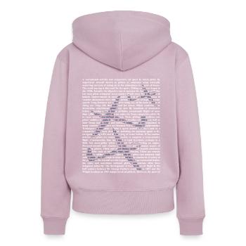 Gliding - Women's Premium Organic Zip Hoodie - dusky pink - Back - Julia (174cm)