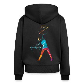Twirling bar turning - Women's Premium Organic Zip Hoodie - black - Back - Julia (174cm)