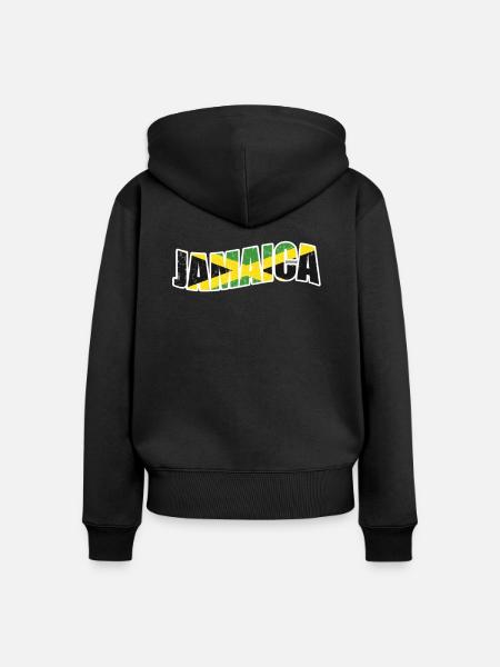 Jamaica - Frauen Premium Bio Zip Hoodie - Schwarz