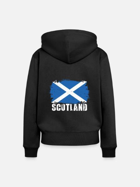 Schottland - Frauen Premium Bio Zip Hoodie - Schwarz