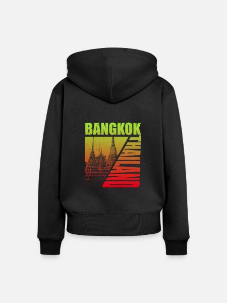 Bangkok - Frauen Premium Bio Zip Hoodie - Schwarz