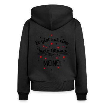 There is only one best mom - Women's Premium Organic Zip Hoodie - black - Back - Julia (174cm)