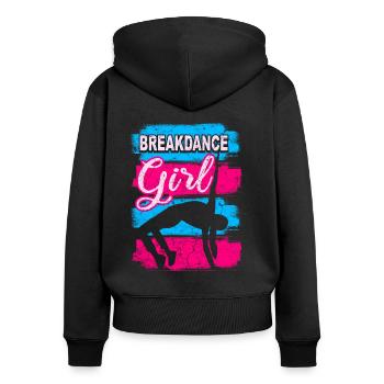 Tanz Tanzen Breakdance Mädchen - Frauen Premium Bio Zip Hoodie - Schwarz - Hinten - Julia (174cm)